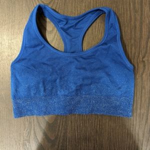 All in motion blue sparkle sports bra L